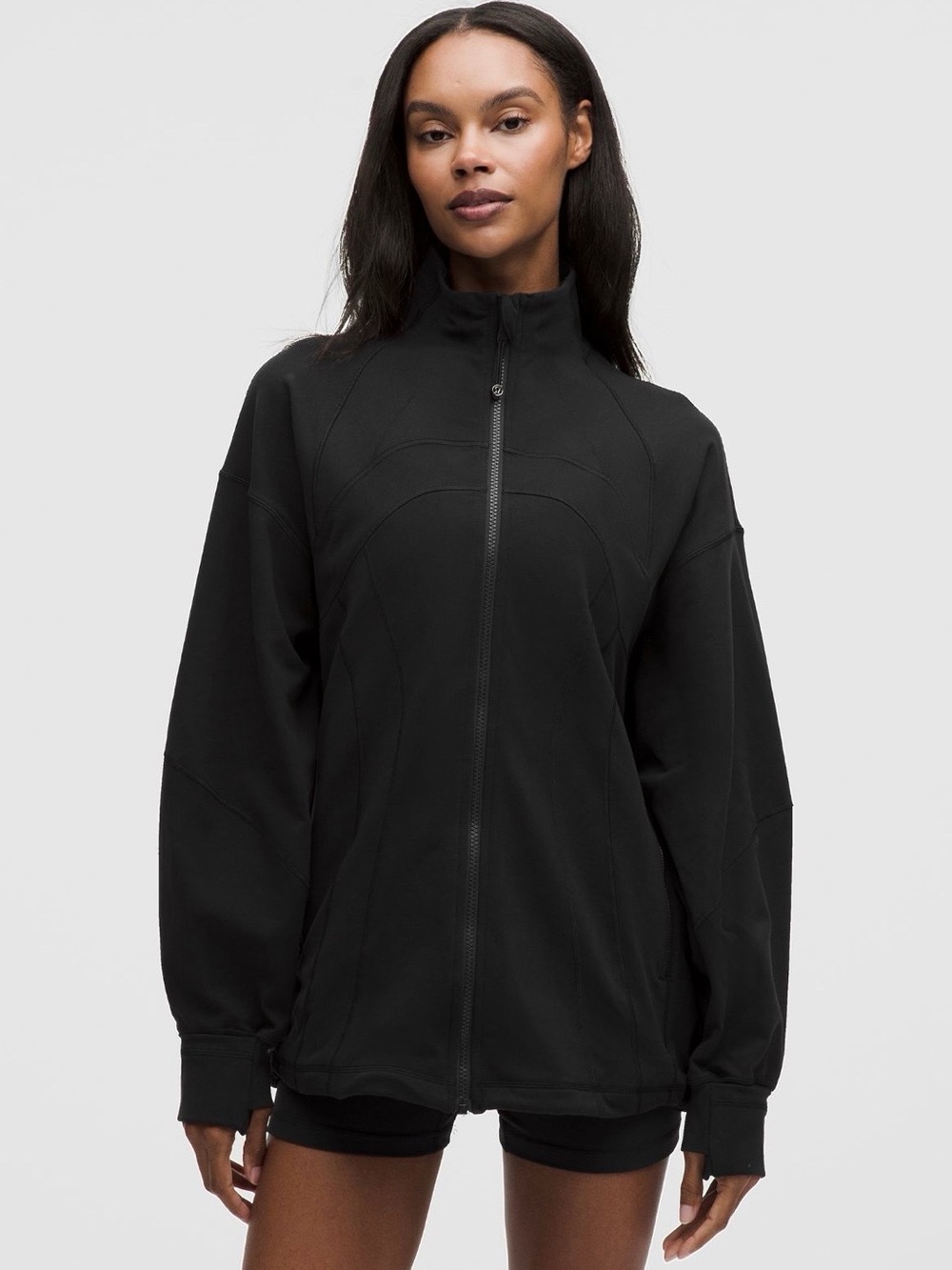 lululemon athletica Black Full-Zip Utility Jacket Define Oversized Jacket
Luon